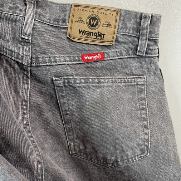 VINTAGE WRANGLER Grey Wash High Waisted Straight Leg Jeans Denim 5 pocket 30 - Picture 5 of 10